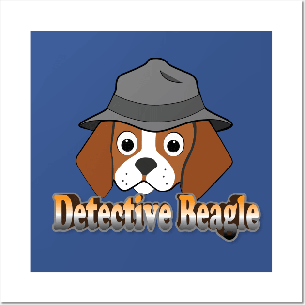 Detective Beagle Wall Art by Kanom-Tom